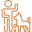 drop-ball Icon Mensch mit Hund