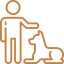 lie-down Icon Mensch mit Hund